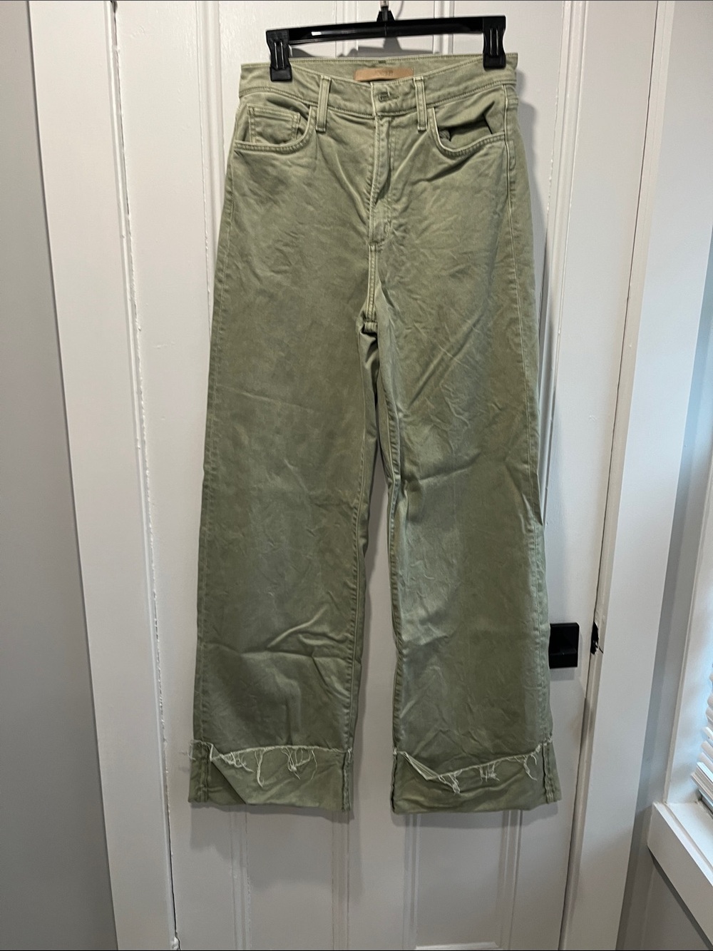Joe's Jeans Light Olive Wide Leg High-Rise Jeans